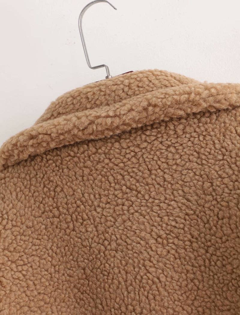 safistyle - Wholesale Fur/Faux Fur Coat - Women's - Teddy Coat with Notched Lapels10