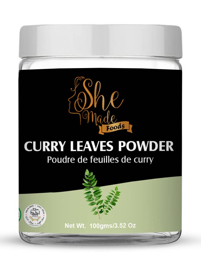 She Made Foods– Curry Leaf 100g in jar for wholesale by She Made