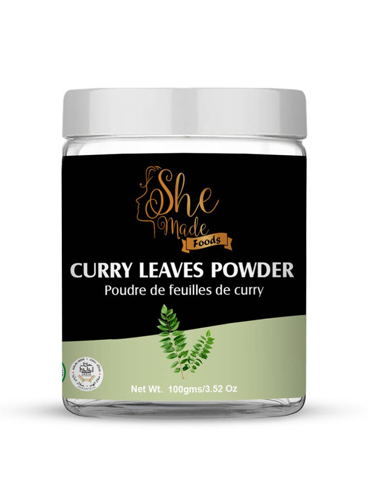 She Made Foods– Curry Leaf 100g in jar for wholesale by She Made