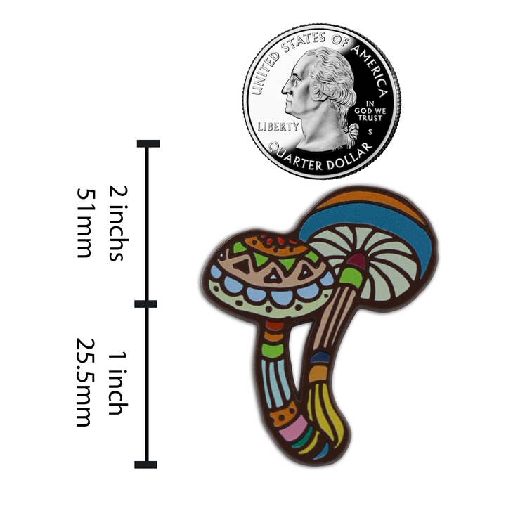 Real Sic - Wholesale Lapel Pin/Button - Magic Mushroom Pin - Psychedelic Psilocybin Fungi Enamel Pin5