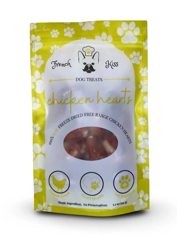 Cœurs de poulet entiers pour la vente par French Kiss Pets