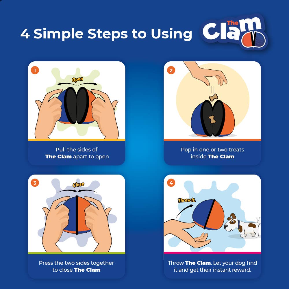 Tug-E-Nuff - Vente Jouet – chien - The Clam - Jouet distributeur de friandises pour l’entraînement10