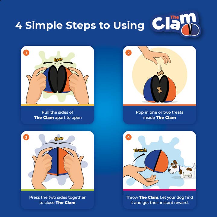 Tug-E-Nuff - Vente Jouet – chien - The Clam - Jouet distributeur de friandises pour l’entraînement10