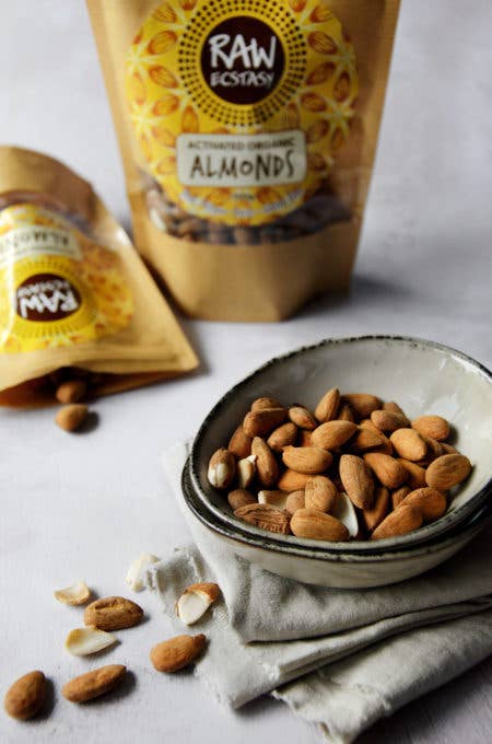 Raw Ecstasy – wholesale Nuts – Activated Organic Almonds 300g pack of 31