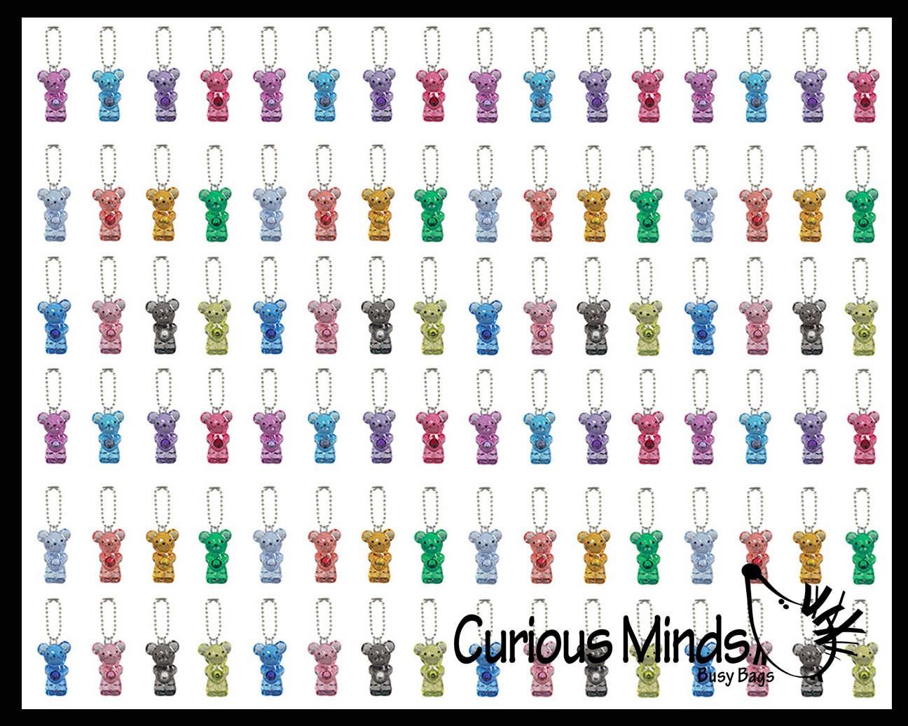 Curious Minds Toys – Engroshandel Nøglering - Børn – 1 søde Birthstone Bear Figurer Med Clip Nøgle - Mini Legetøj5