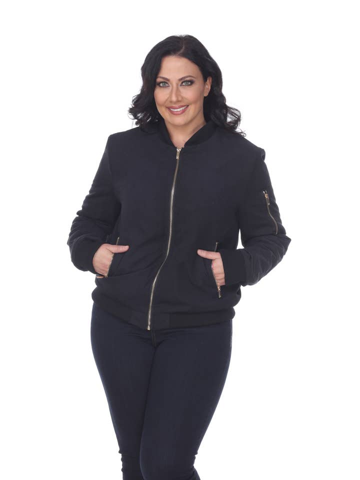 WHITE MARK - Wholesale Bomber Jacket - Women's - Bomber Jacket - Plus Size9