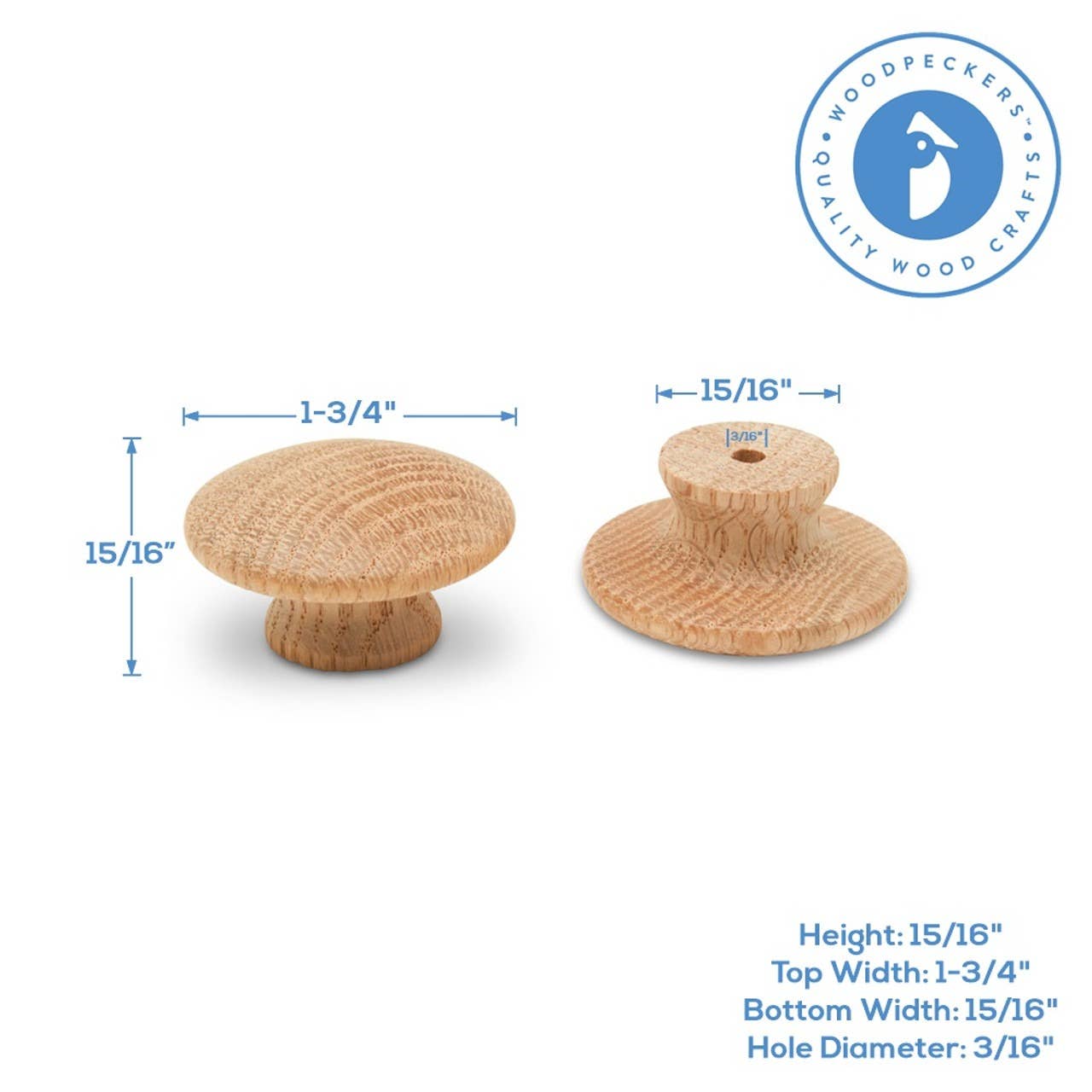 Woodpeckers Crafts - Wholesale DIY Craft Kit - Wooden End Grain Knobs11