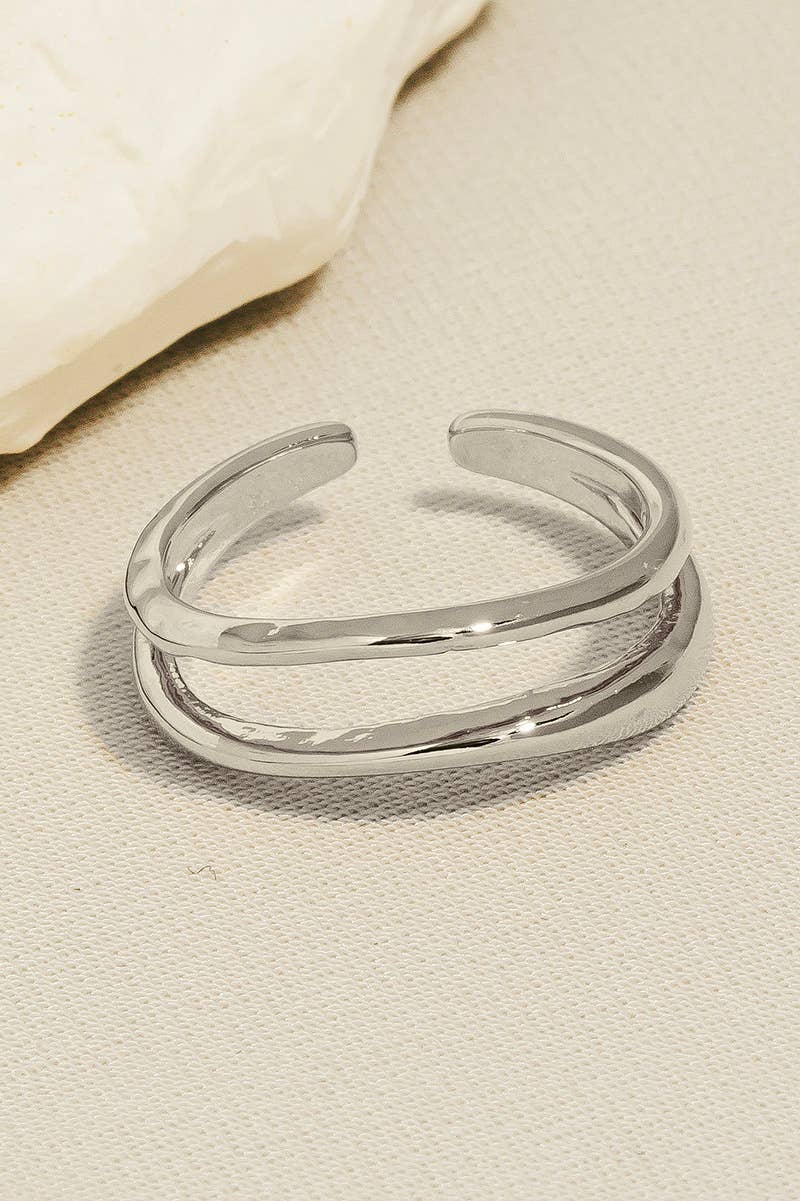 Anarchy Street – wholesale Band/stacked ring – Gold Dipped Two Row Gold Ring2