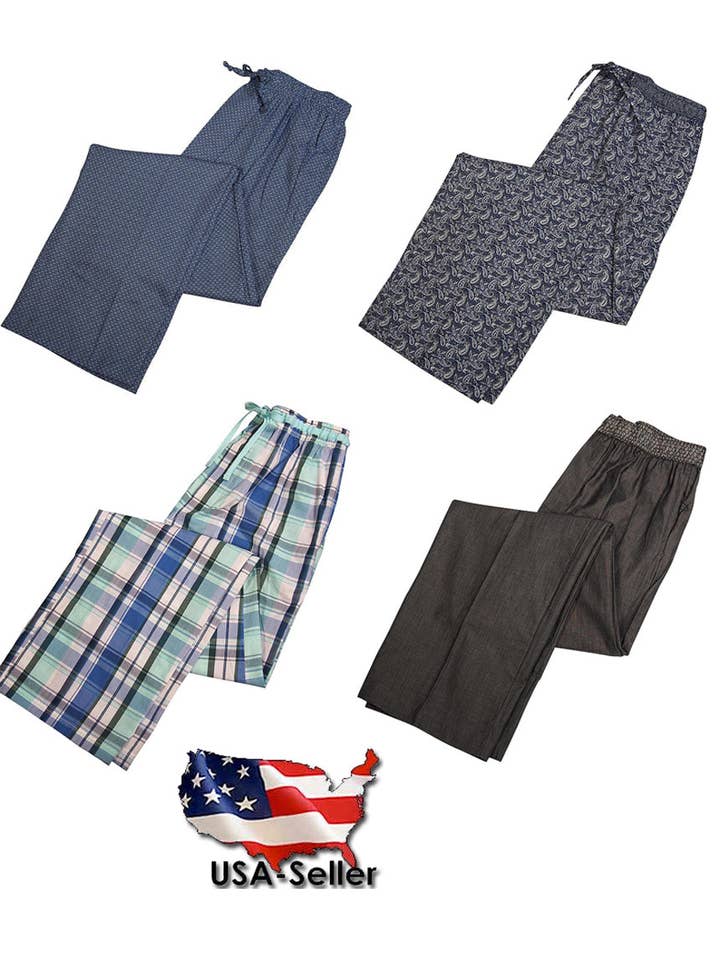 Eastern Off Price - Vendita all'ingrosso Pantaloni del pigiama - Uomo - Hanes, pigiama da uomo, 100% cotone, pigiama, per dormire8