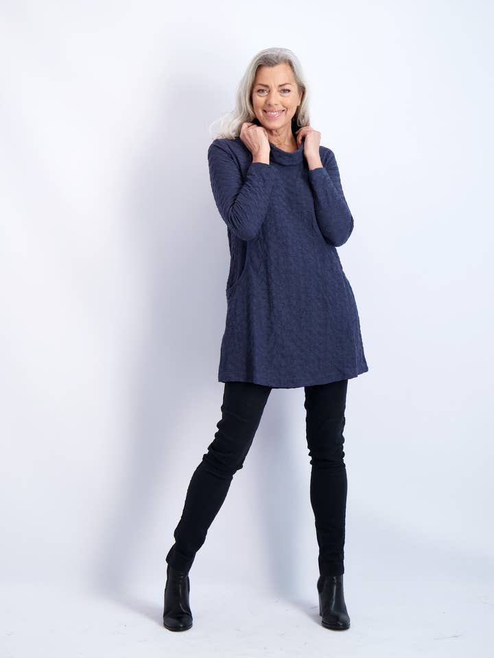 Lamerton gewebte Tunika mit Kapuze für den Großhandel von Komil