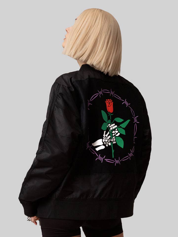 Hopeless Romantic MA1 Patch Jacket for wholesale by Long Clothing