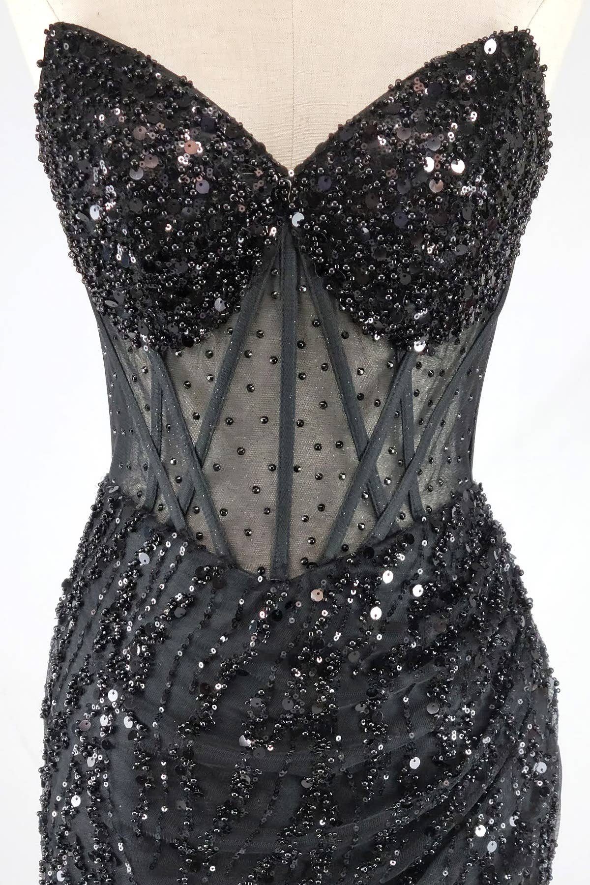 Chicas – wholesale Klänning - Dam – Älskling lång klänning med pärlor och paljetter C3663