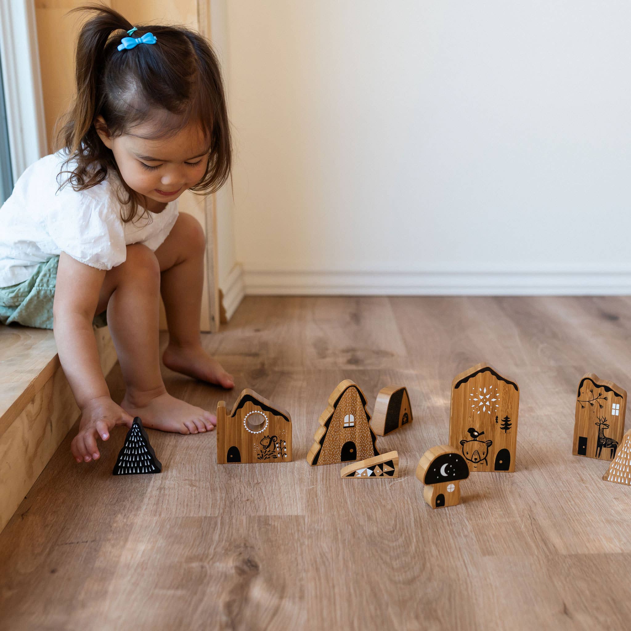 Wee Gallery - Wholesale Wood Toy - Kids - Woodland Village - Wooden Fantasy House Blocks Set3