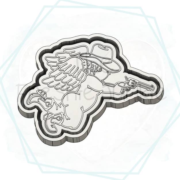 *NEW RELEASE* Cowboy Cupid Freshie Mold for wholesale by The Freshie Junkie, LLC