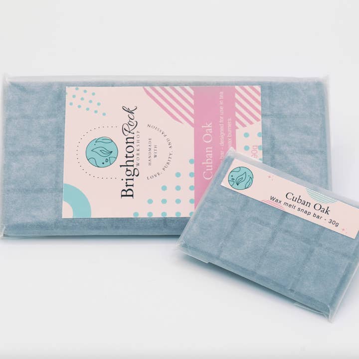 Cuban Oak Wax Melt Snap Bar for wholesale by Brighton Rock Workshop