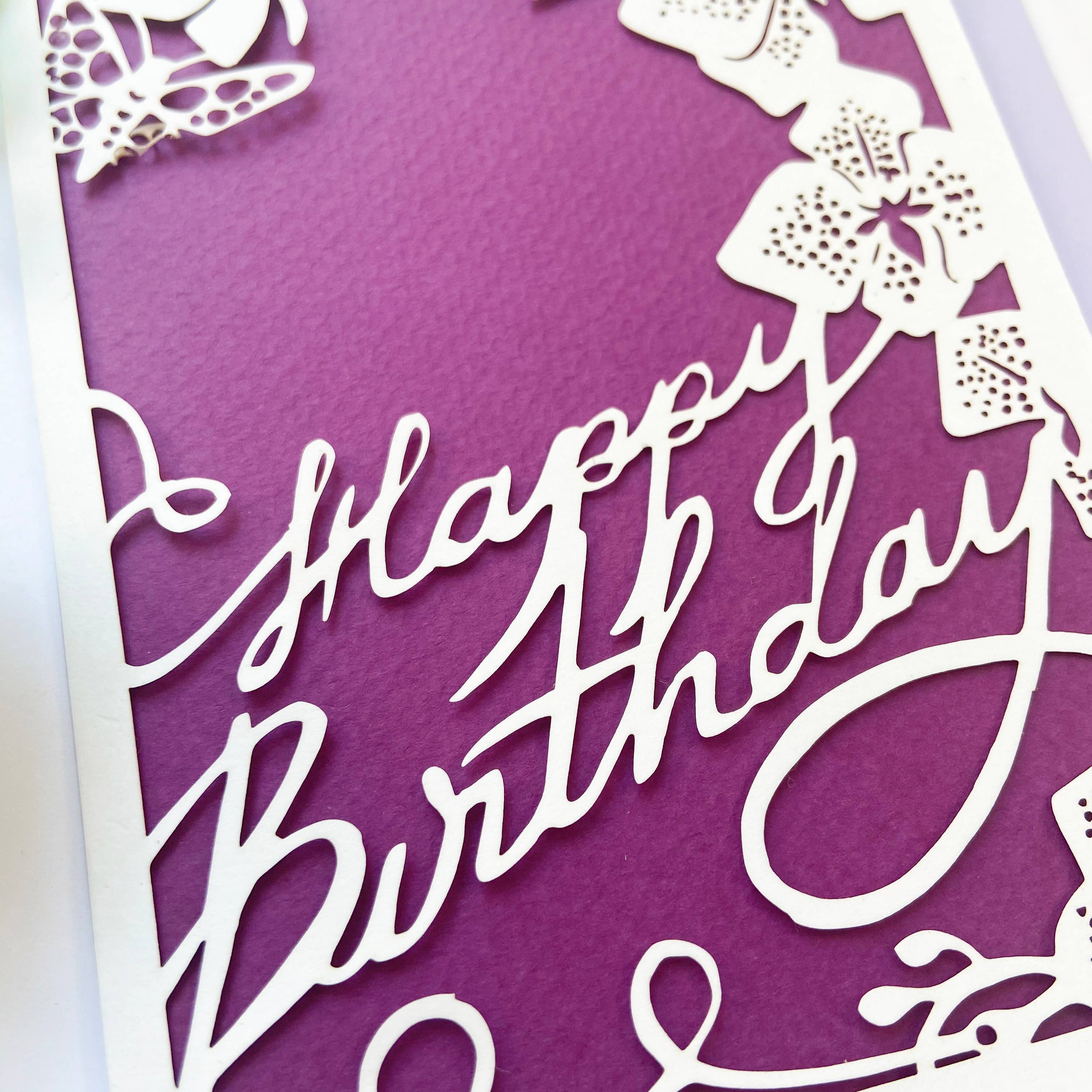 Chow's Stories - Vendita all'ingrosso Biglietti di auguri - Biglietto di compleanno orchidea, biglietto di compleanno per amante dei fiori1