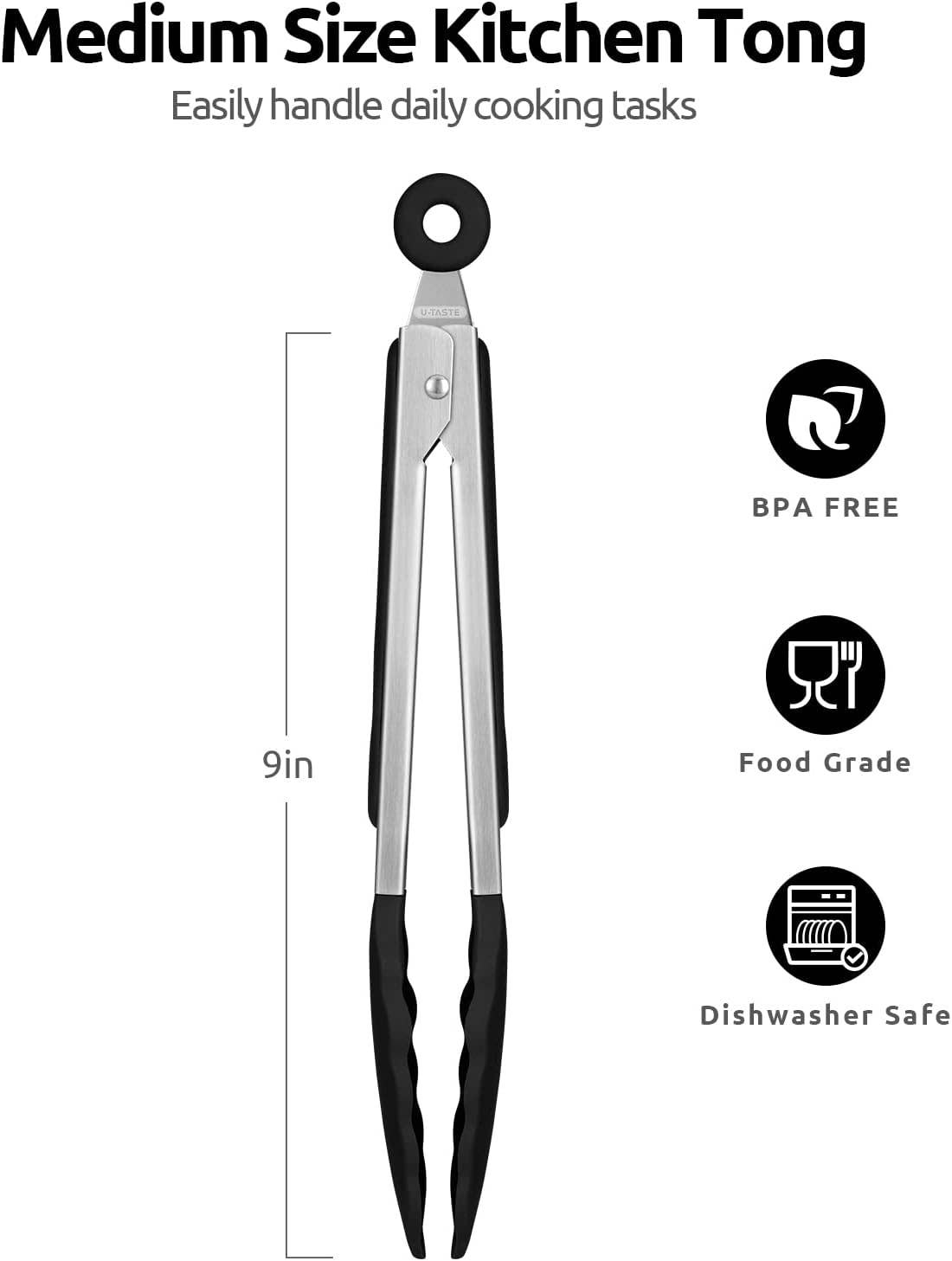 Otterware - Wholesale Kitchen Tong - Silicone Kitchen Tongs – 9" and 12" Heat-Resistant0