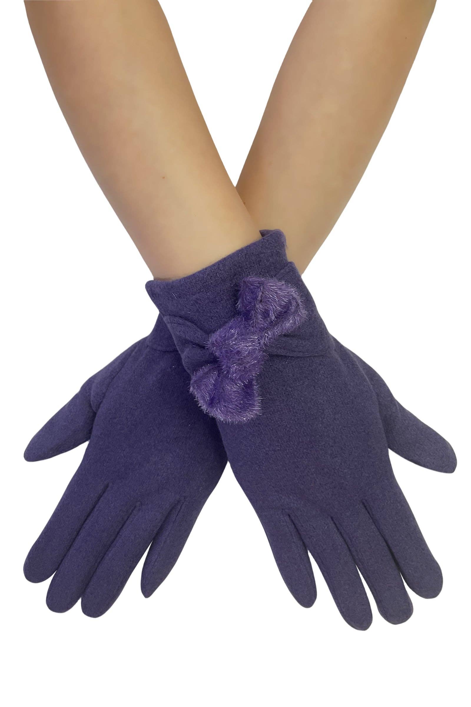 Fashion Scarf World - Wholesale Gloves – Women's - Twist Bow Plain Touchscreen Gloves8