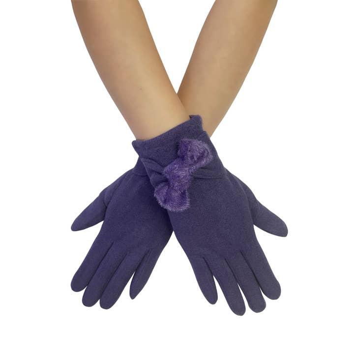 Fashion Scarf World - Wholesale Gloves – Women's - Twist Bow Plain Touchscreen Gloves8