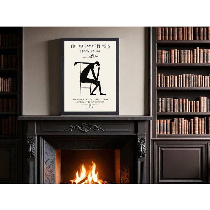 Beyond the Shelf – wholesale Art print – The Metamorphosis, Franz Kafka, Book Quote Art10
