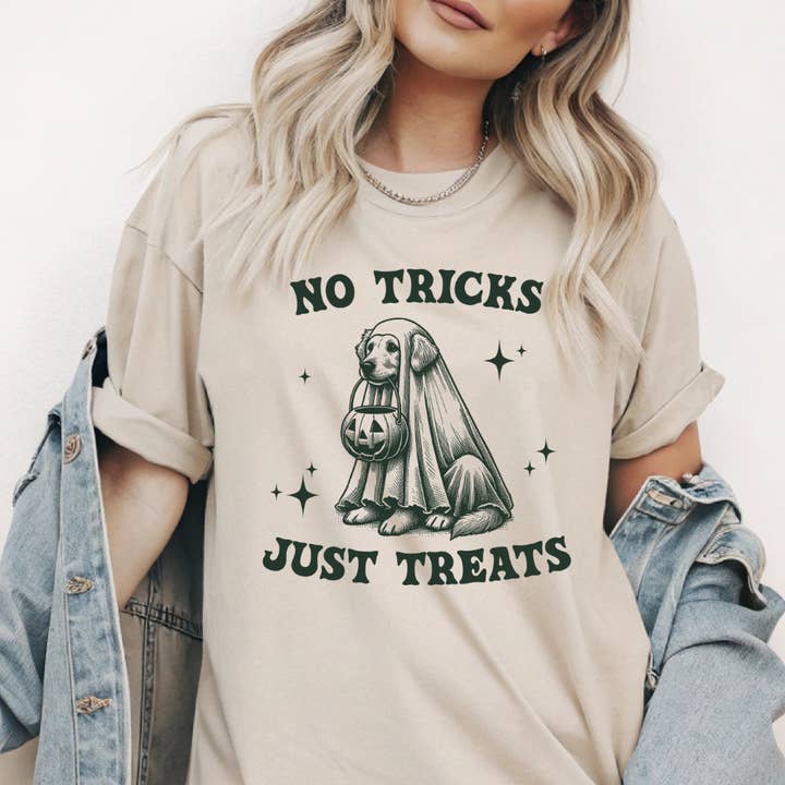 Niente scherzi solo dolcetti maglietta di Halloween per la vendita all'ingrosso da parte di Happy Mail Wholesale