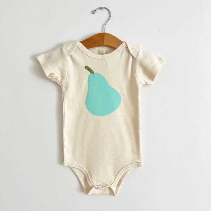 Organic Bodysuit | Pear | Made in the US for wholesale by Bohemian Babies