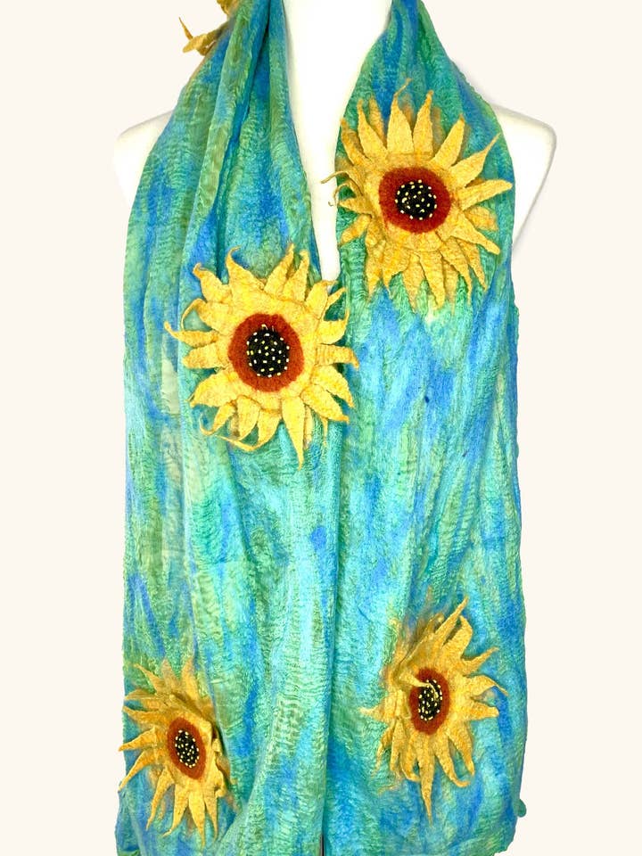 Sunflower Scarf for wholesale by Pomegranate Moon