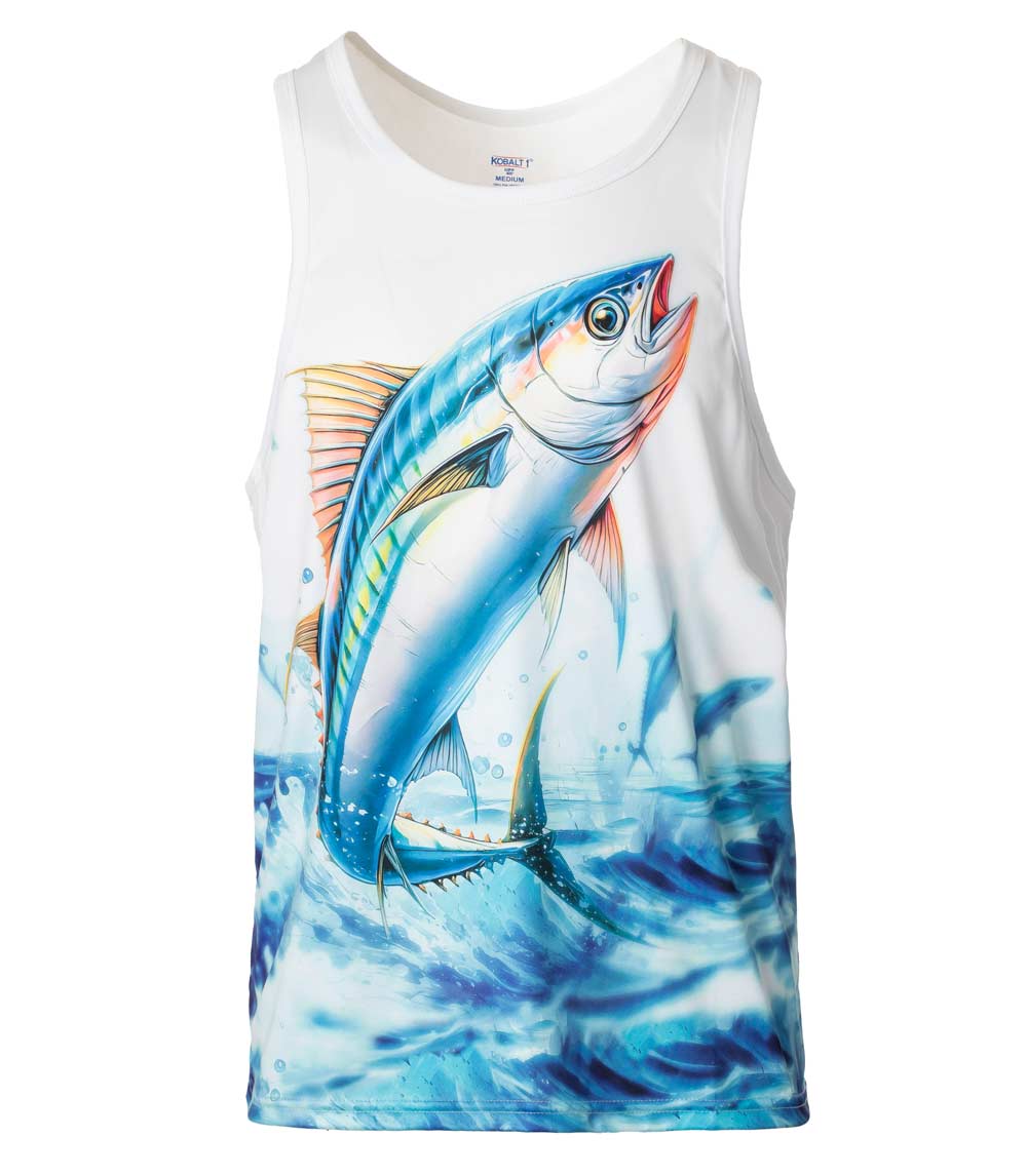 Hemworld - Wholesale Tank Top - Men's - Men Performance Muscle Tank Top Fish Graphic (Pack Of 12) - 75955091