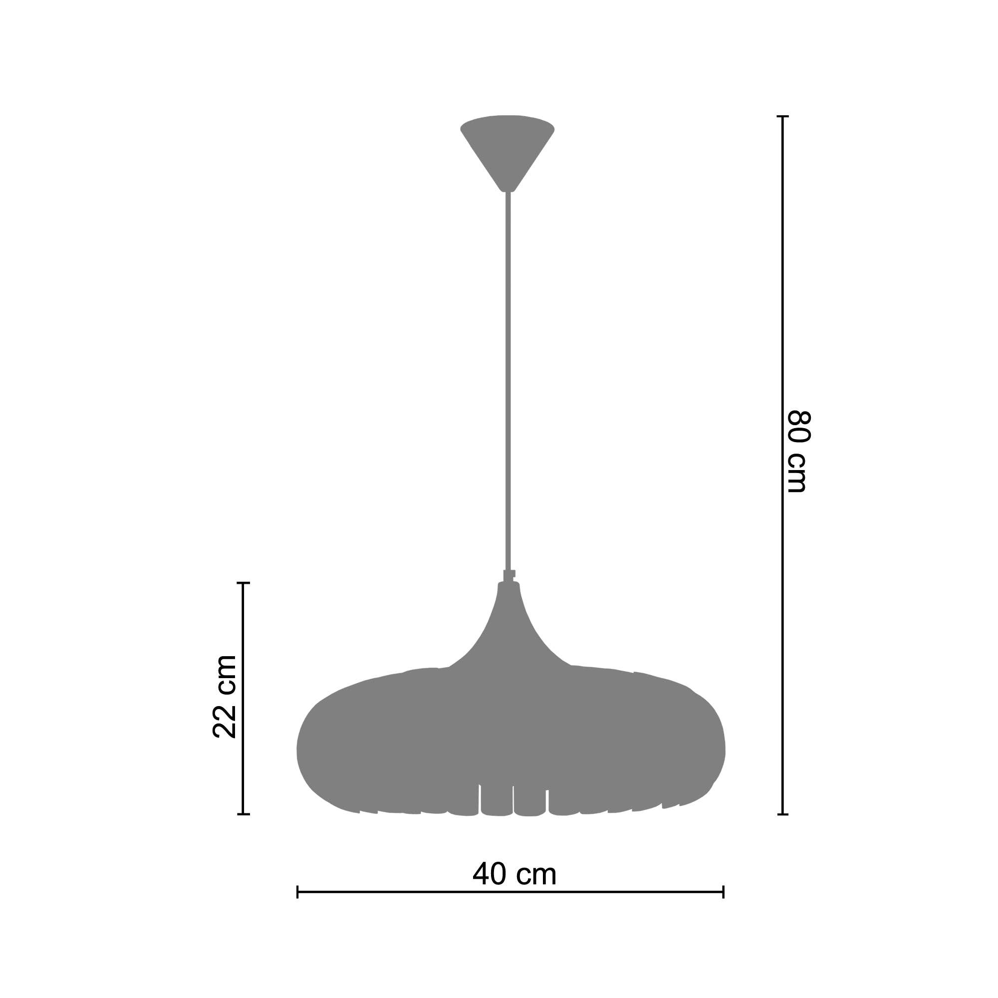 Tosel Shop - Wholesale Chandelier/Hanging Light - TIAGO 400 S - Brown Metal Chapel Suspension1