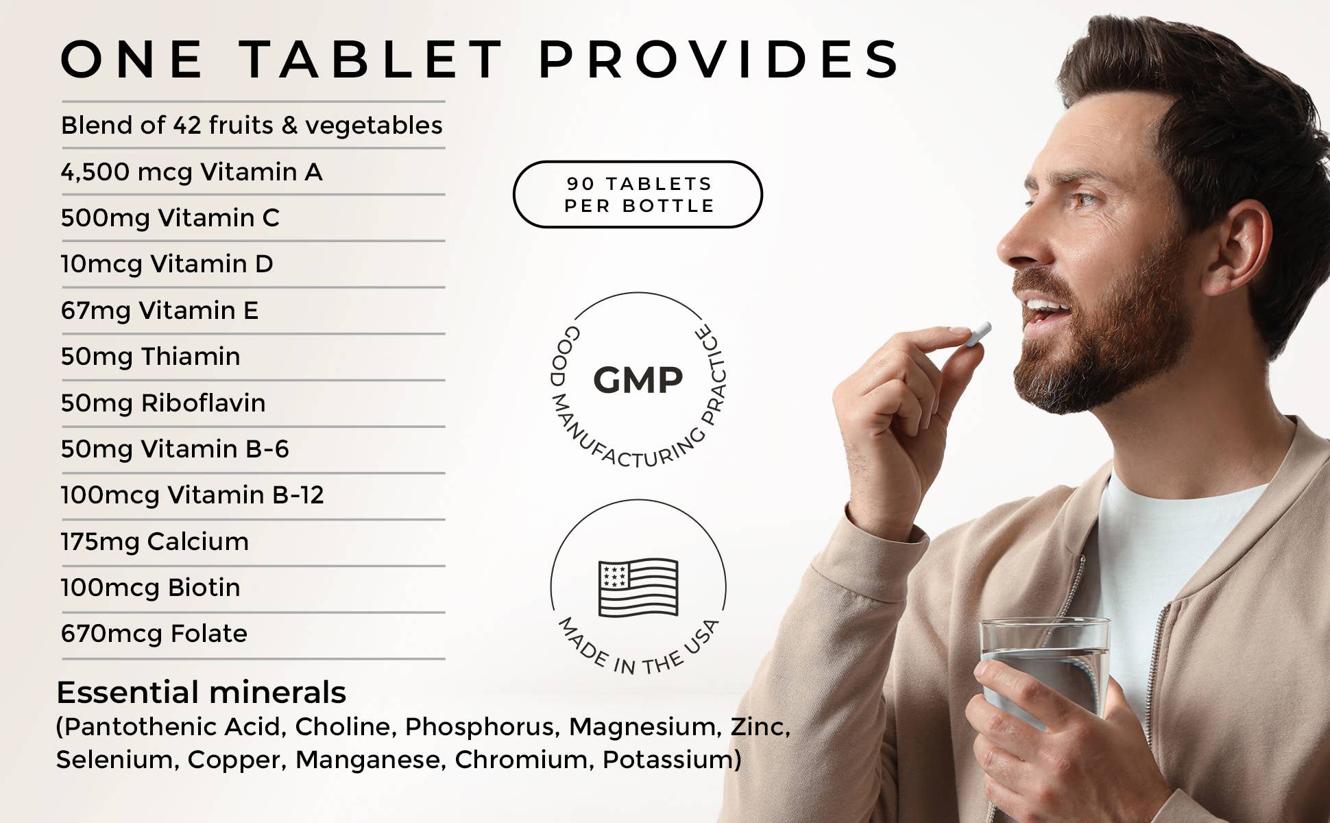 DAILY DEFENSE - Wholesale Oral Supplement/Vitamin - MULTIVITAMIN FORMULA 42 Fruit & Vegetable & Enzymes Blend10