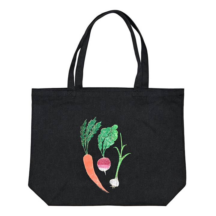 Root Veggies Market Tote Bag for wholesale by Cinder + Salt