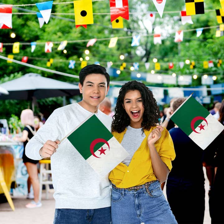 Flags Importer - Wholesale Flag - Algeria 12x18in Stick Flag1