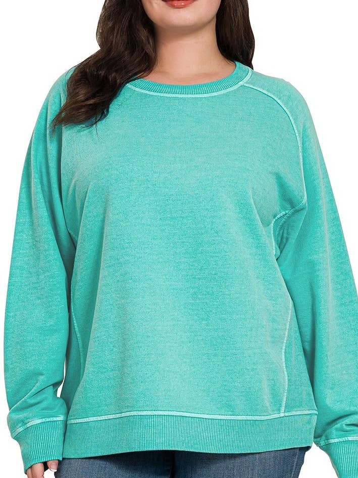 Plus F/terry Pullover Teinture Pigmentaire & Lavage aux Enzymes pour la vente par Vanilla Monkey