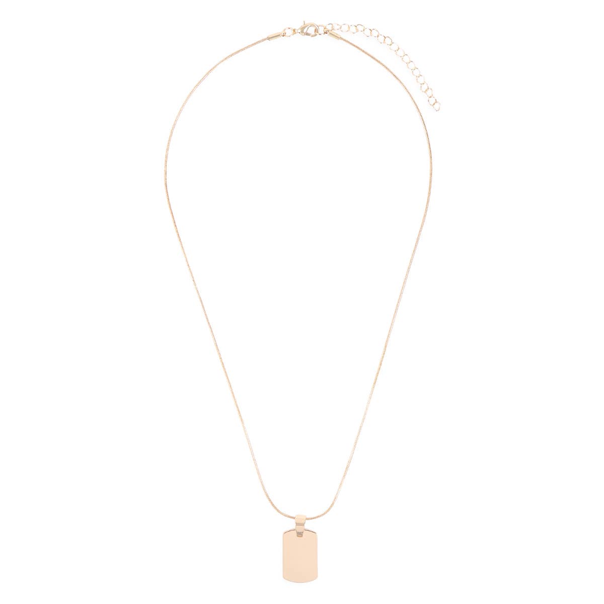 MYS Wholesale Inc - Wholesale Pendant/Charm Necklace - Blank Dog Tag With Layered Chain Necklace1