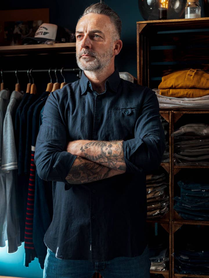 Eddy Navy Shirt for wholesale by 1971