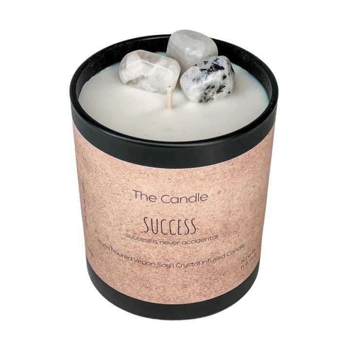Moonstone Infused Candle | SUCCESS | Dark Musk + Oak for wholesale by Hjem / Home