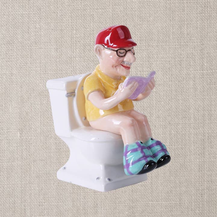 Pacific Trading - Wholesale Salt & Pepper Shaker Set - Grandpa Toilet Salt and Pepper Shaker Set