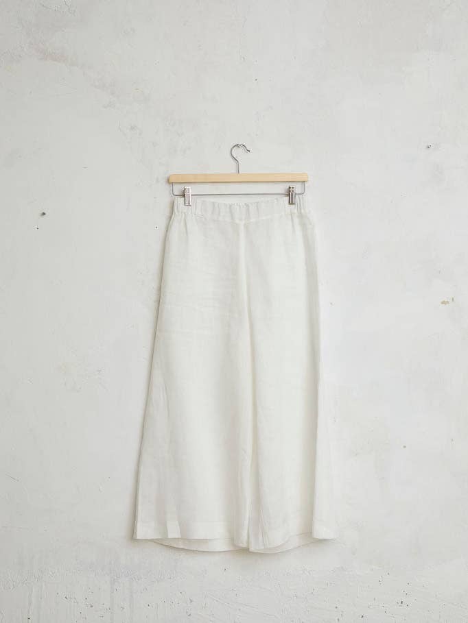 WHITE LINEN PALAZZO for wholesale by Cottyfish