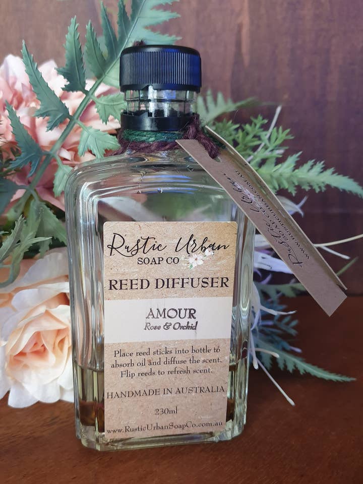 Amore Reed Diffuser for wholesale by Rustic Urban Soap Co