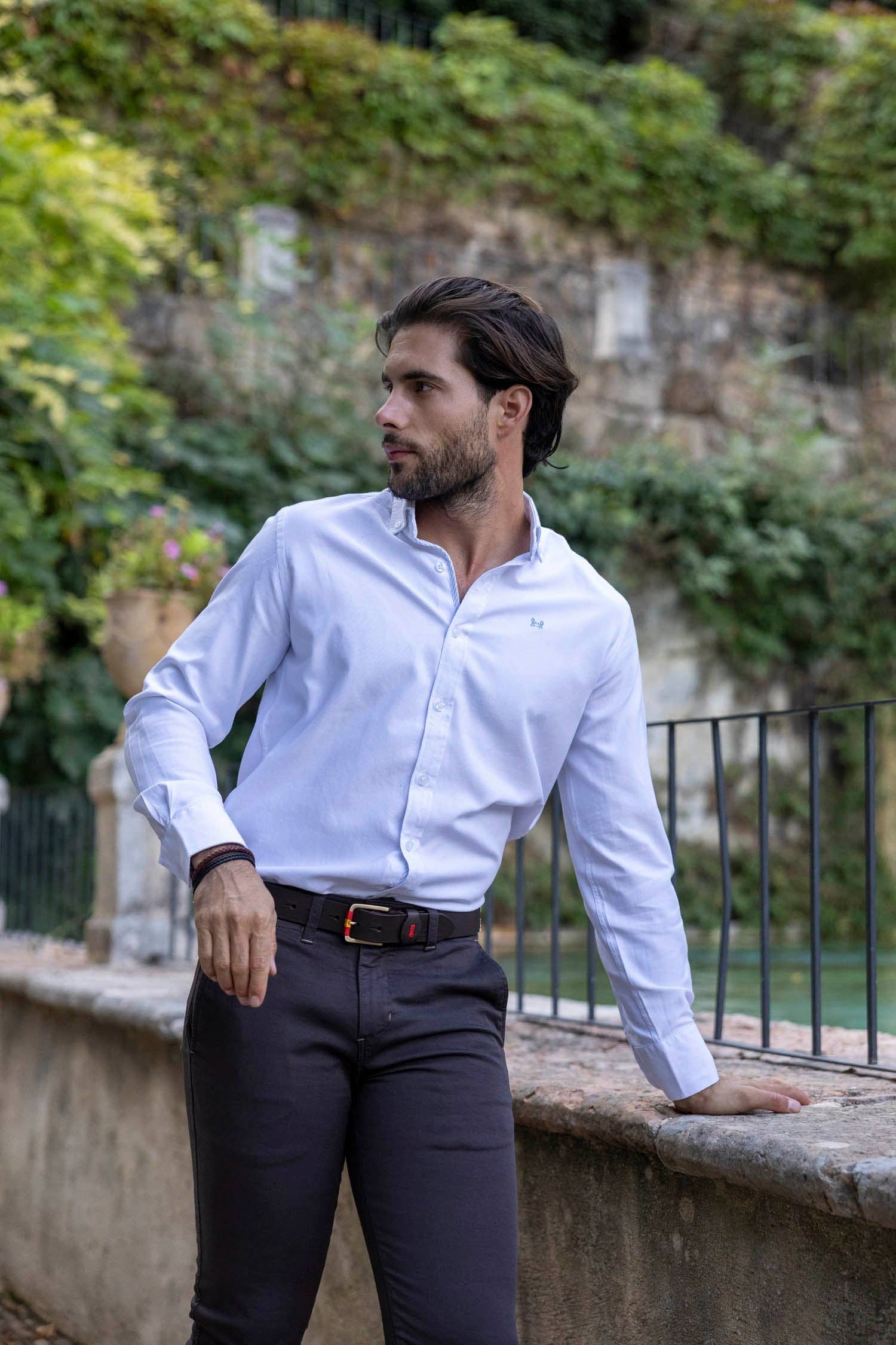 Custi Mikelo: Men's Clothing & Christmas Gifts - Wholesale Button Down Shirt - Men's - White Oxford Plain Shirt | Ronda4