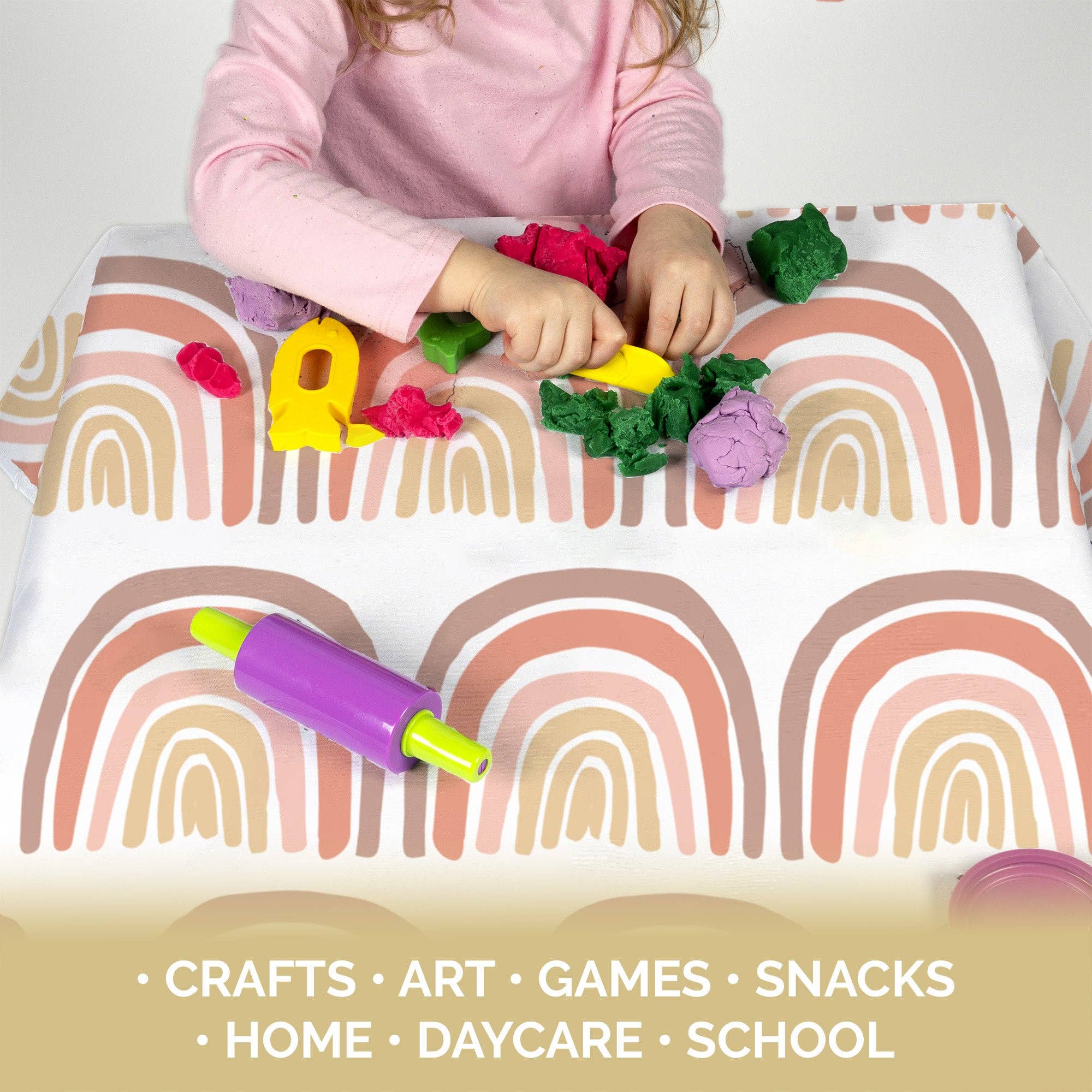 Wildkin - Vente Tapis de jeu – enfant et bébé - Tapis à éclaboussures pour bébé - Boho Rainbow6