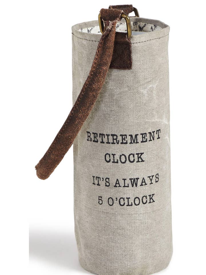 Weintragetasche aus Canvas und veganem Leder für den Großhandel von Mona B.