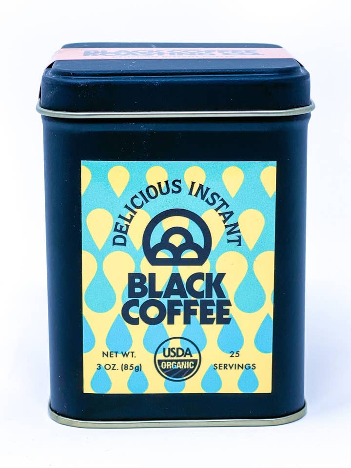 Delicious Organic Instant Coffee Tin for wholesale by Black Coffee Roasting Company