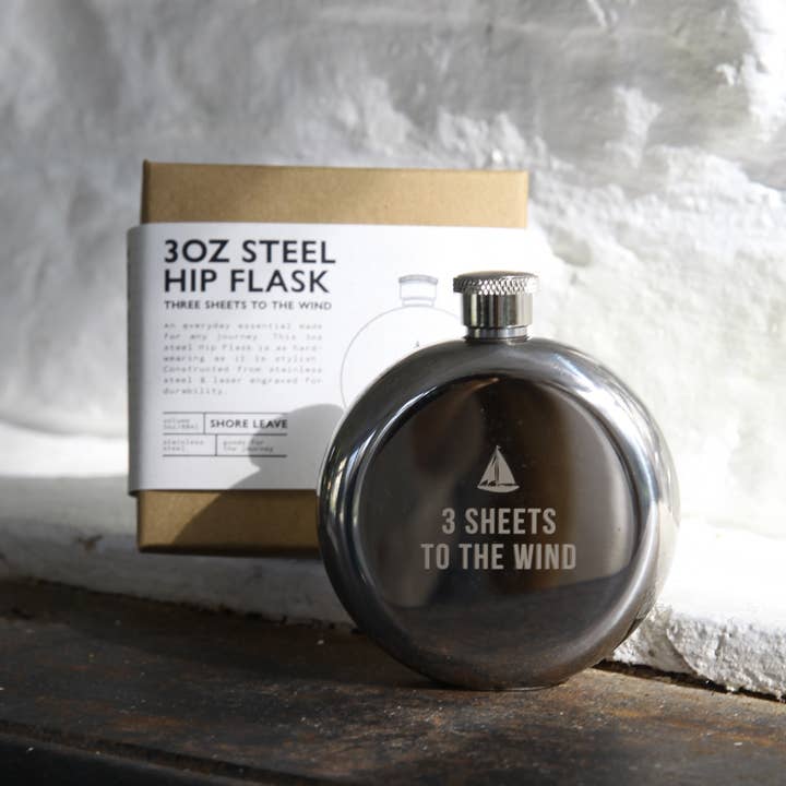 Atlantic Folk - Wholesale Flask - NEW Hip Flask - three sheets to the wind