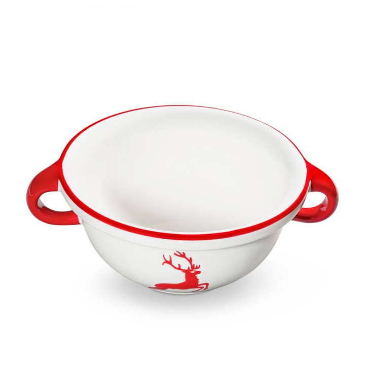 Ruby red, deer Weitling (Ø 17cm) for wholesale by Gmundner Keramik Handels GmbH