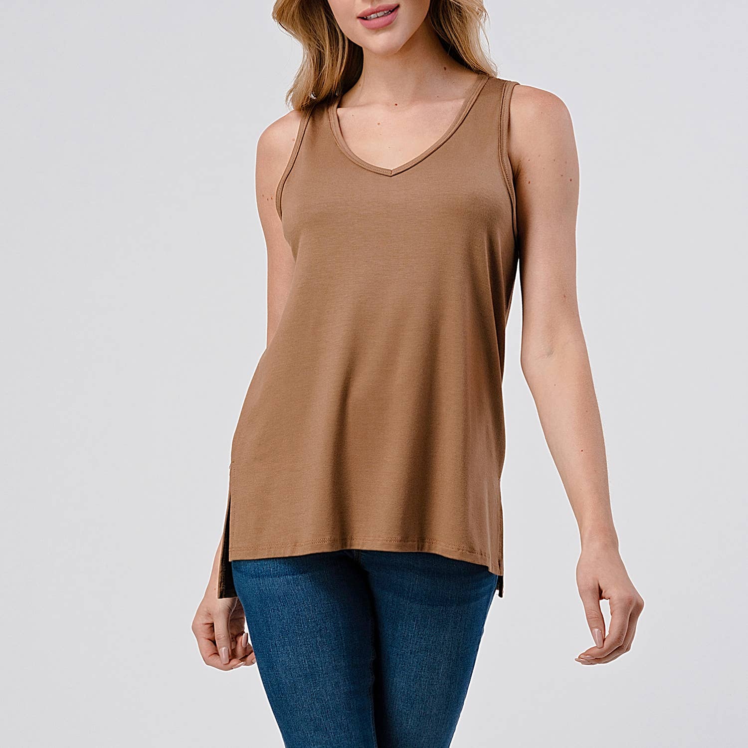 Heimious - Vente Débardeur – femme - Débardeur en jersey modal avec fentes latérales, T46815