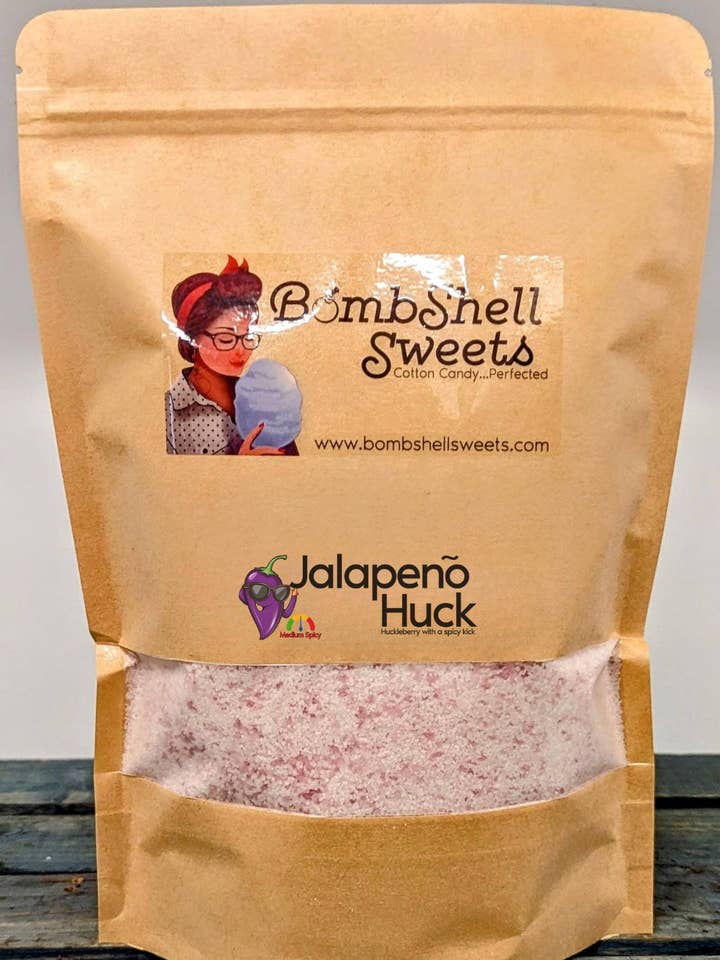 Jalapeno Huck Cotton Candy Floss Sugar for wholesale by Bombshell Sweets