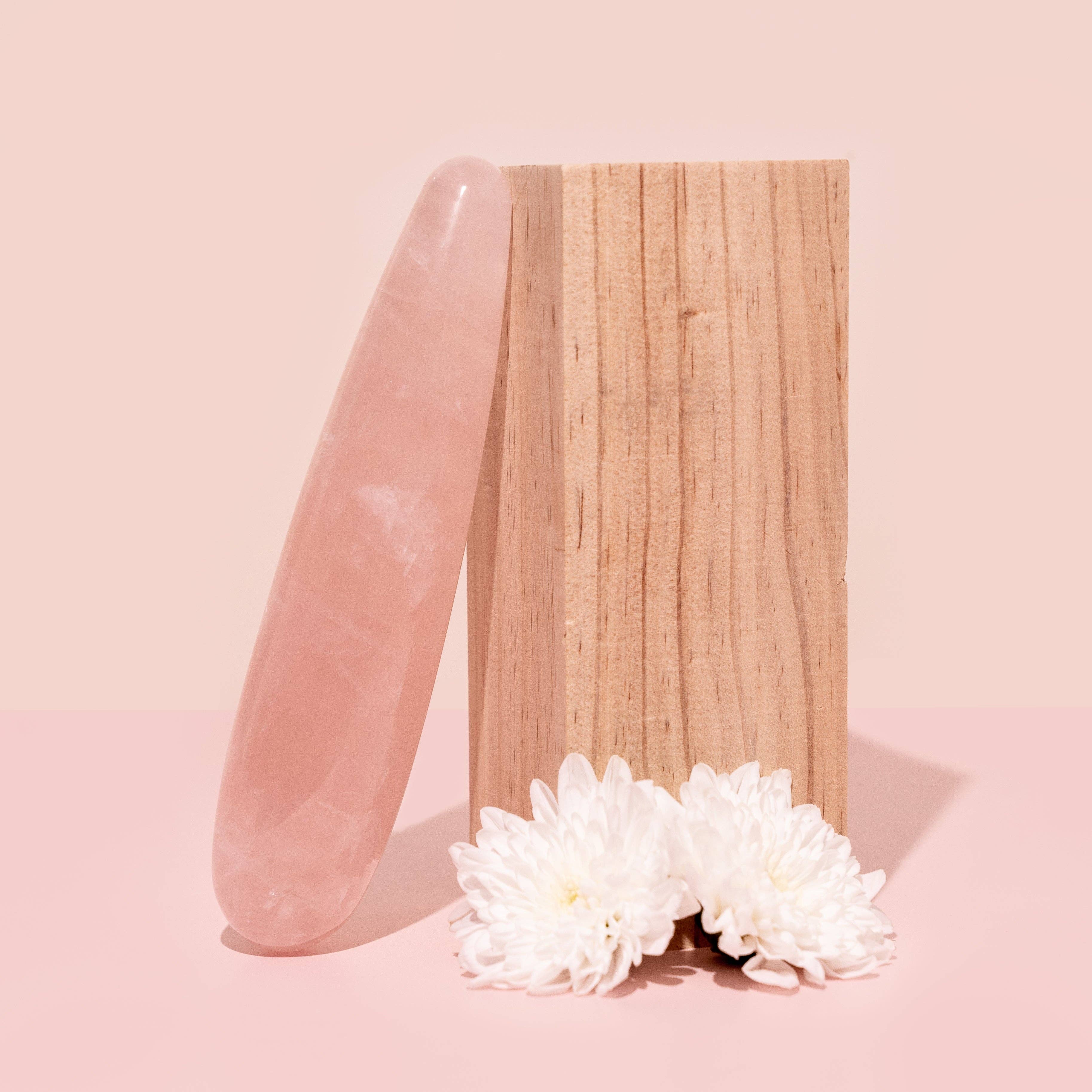 Yoni Pleasure Palace - Venta al por mayor Juguetes eróticos - The Rosie - Dildo de cristal de cuarzo rosa5