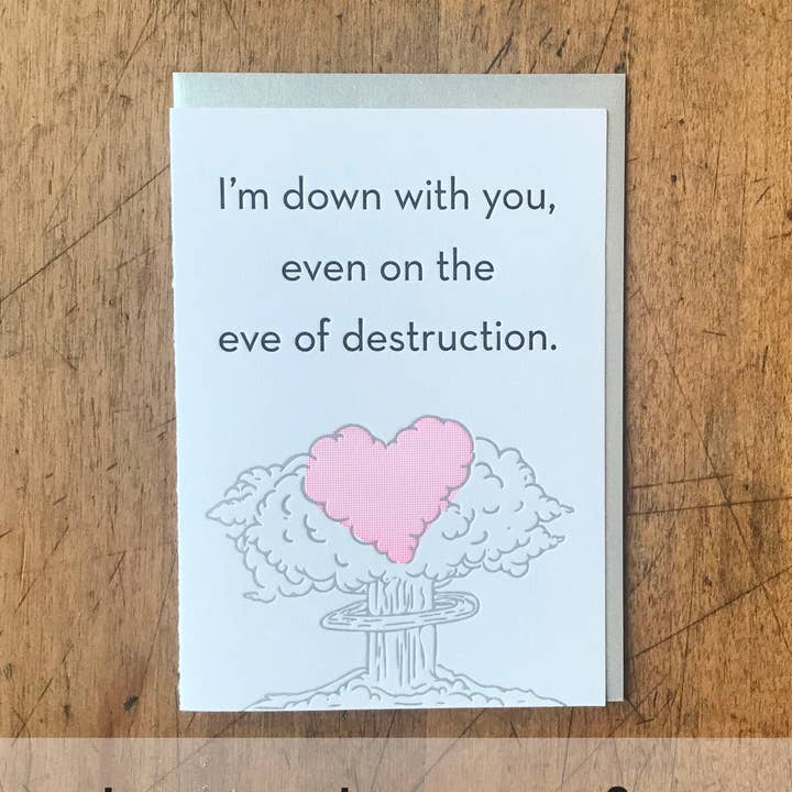Letterpress PDX - Wholesale Everyday Greeting Card - Eve of Destruction Greeting Card - Box of 6