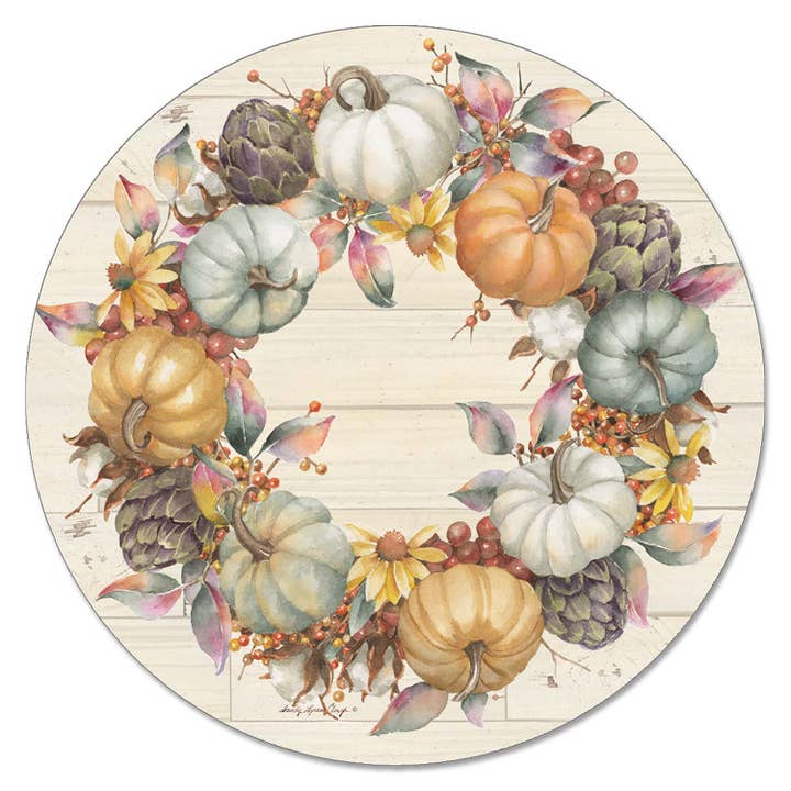 CounterArt/Highland Home/Thirstystone/CoasterStone – wholesale Lazy Susan – Pumpkin Time Glass Lazy Susan Turntable